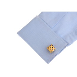 Mansetinööbid - kuldsed reljeefsed siniste kividega